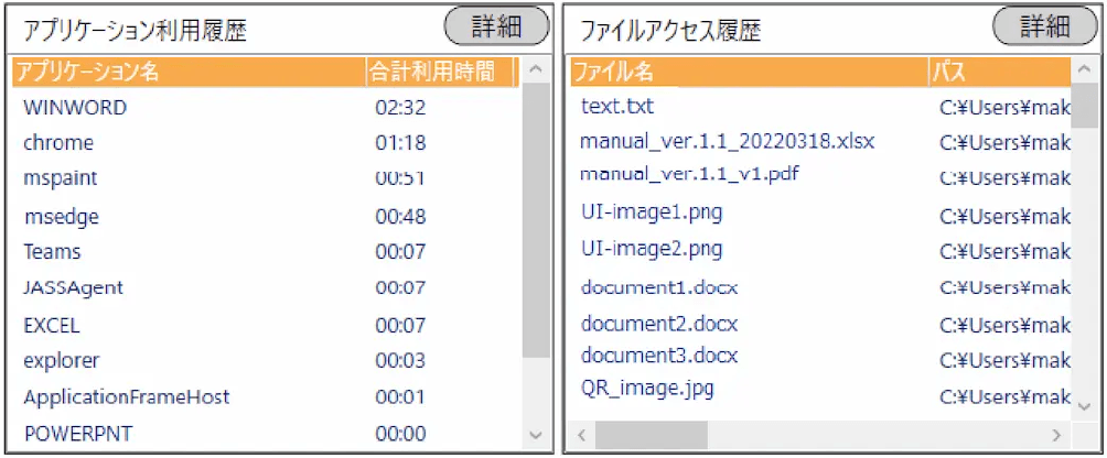 利用履歴（サマリー）